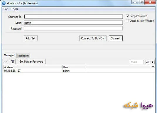 connect to Winbox