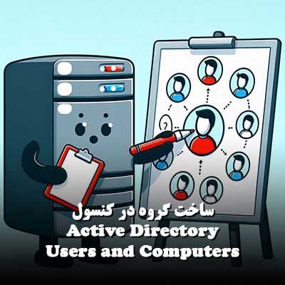 ساخت Group در کنسول Active Directory Users and Computers