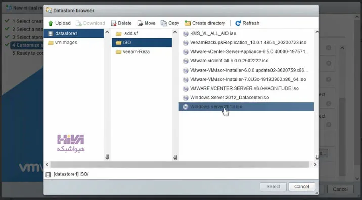 ایجاد ماشین مجازی در ESXi