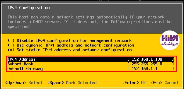 نصب esxi