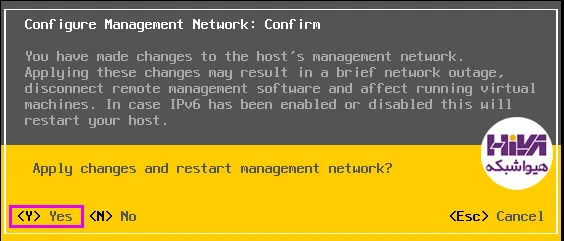 تنظیمات بعد از نصب ESXi6