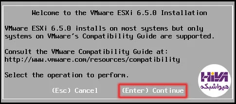 نصب ESXi6.5
