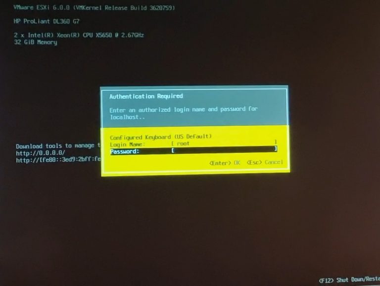 پیکربندی ESXi