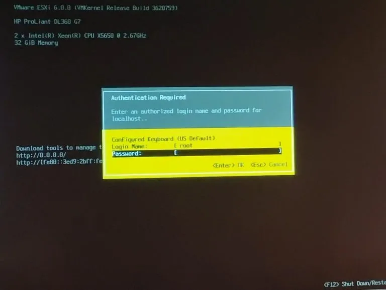 پیکربندی ESXi