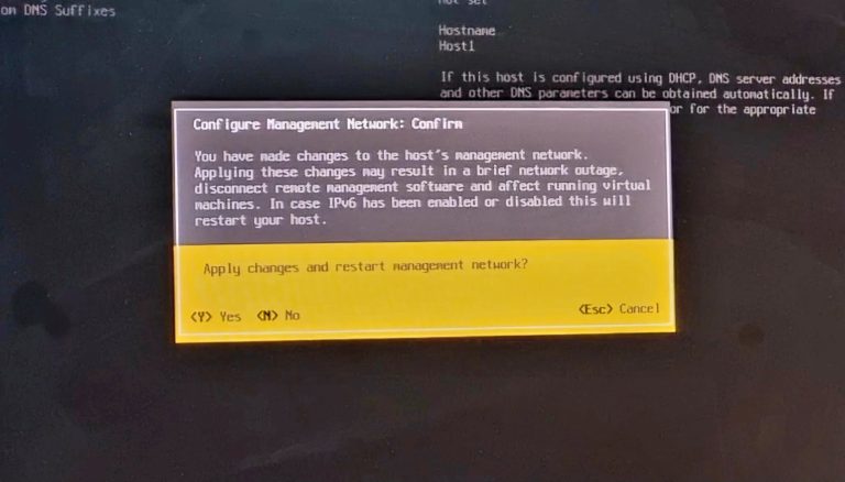 پیکربندی ESXi